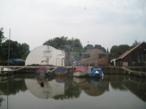 View of the river from the boat