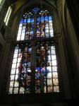 Stained glass window in the church