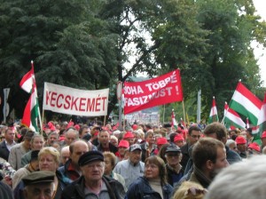 There were nice old people wearing red hats