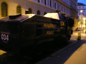 The cops' APC/tank thing