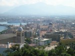 The more distant domed building is the New Duomo.