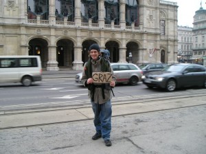 No, I didn't start hitching in front of the opera in downtown Vienna.