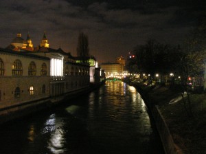 Ljubljanica by night