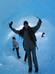 Inside an ice cave...