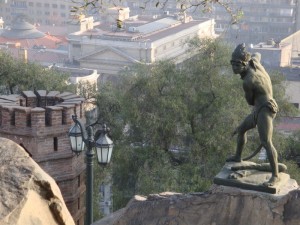 Statue on Cerro Santa Lucía